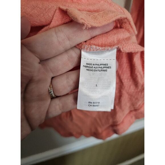 LUCKY Brand Womens Large Button Up Front Blouse Top Shirt Lightweight - Picture 4 of 6